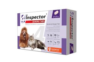 Inspector Quadro Tabs, таблетки для кошек и собак 8-16кг, 2 табл.