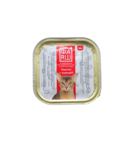 ФАRШ паштет для кошек с курицей, 100 г