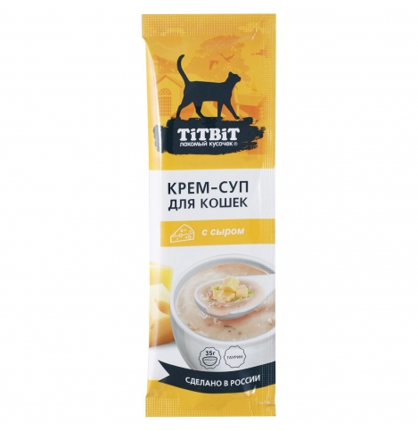 TiTBiT крем-суп для кошек с сыром, 35 г