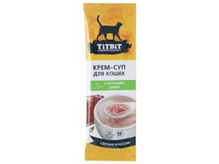 TiTBiT крем-суп для кошек с кусочками утки, 35 г
