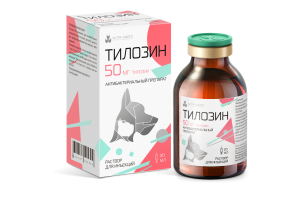Тилозин 50, раствор для инъекций, 20 мл