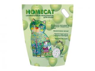 Homecat Яблоко cиликагелевый впитывающий наполнитель с ароматом яблока - 7,6 л