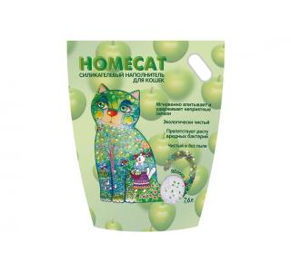 Homecat Яблоко cиликагелевый впитывающий наполнитель с ароматом яблока - 7,6 л