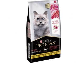 Pro Plan Nature Elements Sterilised сухой корм для взрослых стерилизованных кошек, с высоким содержанием курицы, 400 г