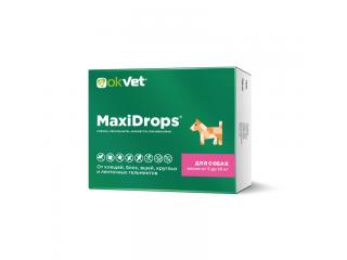 МаксиДропс для собак весом от 5 до 10 кг, от клещей, блох, вшей, круглых и ленточных гельминтов