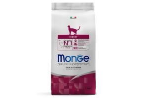 Monge Cat Daily Line Indoor Сухой корм для домашних кошек, из курицы 1,5 кг