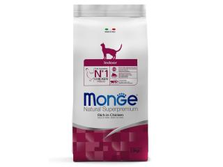 Monge Cat Daily Line Indoor Сухой корм для домашних кошек, из курицы 1,5 кг