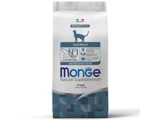 Monge Cat Speciality Line Monoprotein Sterilised  Сухой корм для стерилизованных кошек, из форели 1,5 кг