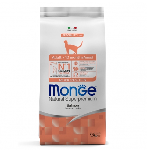 Monge Cat Speciality Line Monoprotein Adult Сухой корм  для взрослых кошек, из лосося 1,5 кг