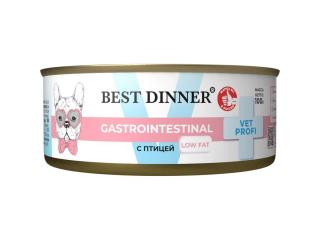 Best Dinner Vet Profi Gastrointestinal Low Fat Консервированный корм для собак с птицей, 100г