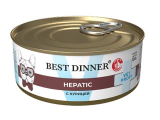 Best Dinner Vet Profi Hepatic Консервированный корм для собак с курицей, 100г