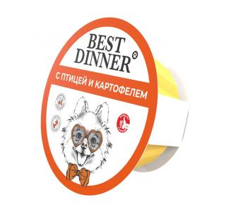 Best Dinner Паштет для собак миниатюрных пород с птицей и картофелем, 100г
