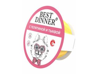 Best Dinner Паштет для собак миниатюрных пород с телятиной и тыквой, 100г