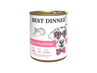 Best Dinner Консервированный корм для собак Телятина с тыквой, 850г