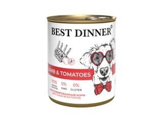 Best Dinner Консервированный корм для собак Ягненок с томатами, 850г