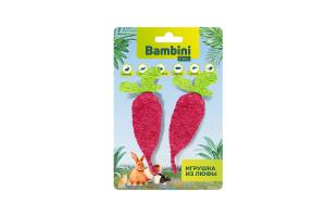 Игрушка Bambini Pets для грызунов "Редиски" из люфы. Количество 2 шт