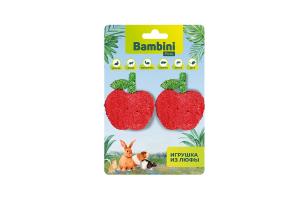 Игрушка Bambini Pets для грызунов "Яблочки" из люфы. Количество 2 шт