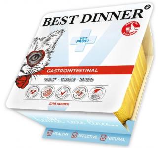 Best Dinner Vet Profi Gastrointestinal Консервированный корм для кошек с индейкой, 100г