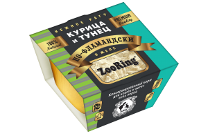 ZooRing Курица и тунец по-фламандски Корм консервированный для кошек и котят всех пород, 75г