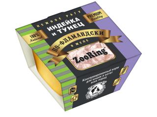 ZooRing Индейка и тунец по-фламандски Корм консервированный для кошек и котят всех пород, 75г