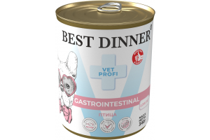 Best Dinner Vet Profi Gastrointestinal Low Fat Консервированный корм для собак с птицей, 340г