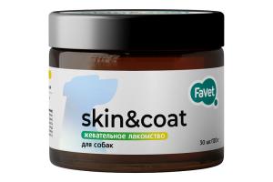 Favet Функциональное лакомство MultivitaminDog Soft Chews для кожи и шерсти для собак, 120г