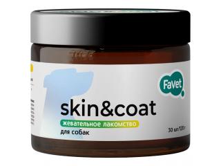 Favet Функциональное лакомство MultivitaminDog Soft Chews для кожи и шерсти для собак, 120г