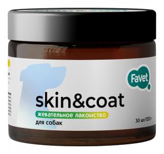 Favet Функциональное лакомство MultivitaminDog Soft Chews для кожи и шерсти для собак, 120г