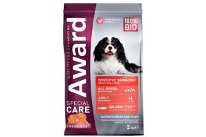 AWARD SPECIAL CARE Sensitive Skin&Coat Сухой корм  для взрослых собак всех пород для здоровой кожи и шерсти со свежим лососем 2кг