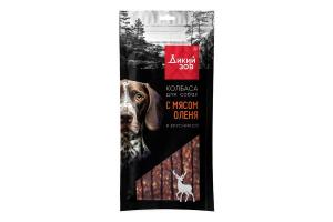 Дикий зов Лакомство для
собак Колбаса с мясом оленя и брусники, 85г