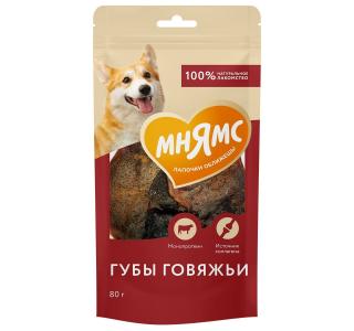 Мнямс Лакомство На каждый день для собак Губы говяжьи 80 г