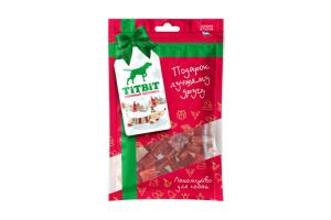 TiTBiT Кубики из лосося лакомство для собак (Новогодняя коллекция) 80 г