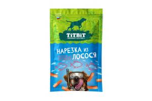 TiTBiT Рыбные
лакомства для собак Нарезка из лосося, 80г