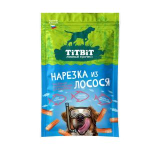 TiTBiT Рыбные
лакомства для собак Нарезка из лосося, 80г