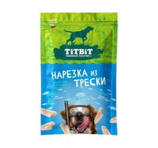 TiTBiT Рыбные
лакомства для собак Нарезка из трески, 80г