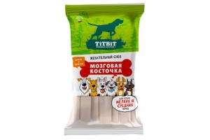 TiTBiT Жевательный снек Мозговая косточка лакомство для собак мелких и средних пород 220 г