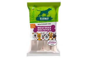TiTBiT Жевательный снек Мозговая косточка лакомство для собак крупных пород 210 г