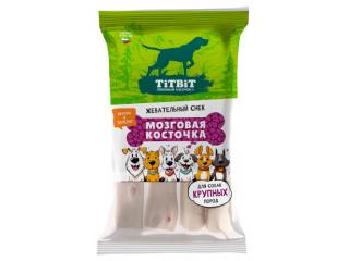 TiTBiT Жевательный снек Мозговая косточка лакомство для собак крупных пород 210 г