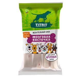 TiTBiT Жевательный снек Мозговая косточка лакомство для собак крупных пород 210 г