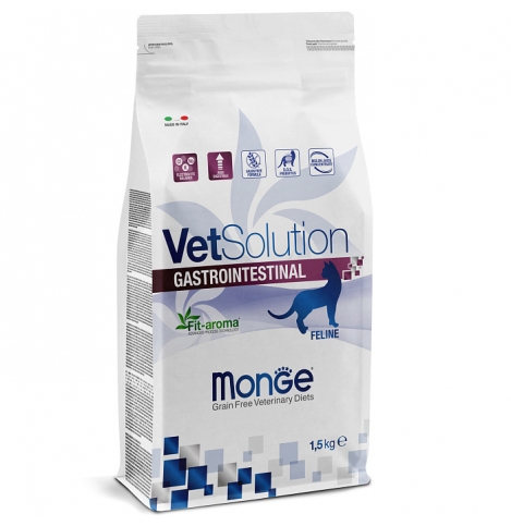 Monge VetSolution Cat Gastrointestinal гастро интестинал Диетический корм для кошек при заболеваниях ЖКТ 1,5 кг