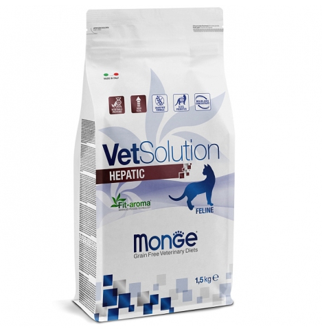 Monge VetSolution Cat Hepatic Гепатик Диетический корм для кошек при заболеваниях печени 1,5 кг