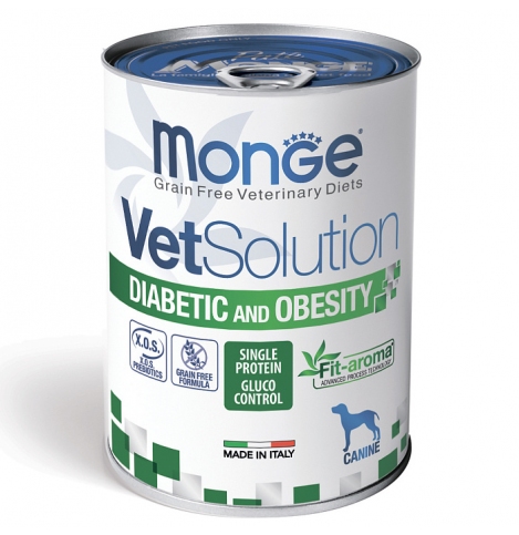 Monge VetSolution Dog Diabetic and Obesity Диабетик и Обесити Диетический корм для собак при сахарном диабете и лишнем весе 400 г