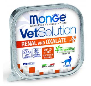 Monge VetSolution Cat Renal and Oxalate Ренал и Оксалат Диетический корм для кошек при ХПН и профилактике образования оксалатов 100 г