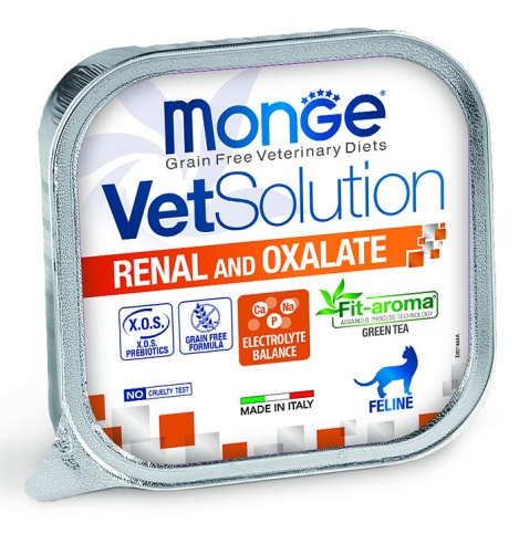 Monge VetSolution Cat Renal and Oxalate Ренал и Оксалат Диетический корм для кошек при ХПН и профилактике образования оксалатов 100 г