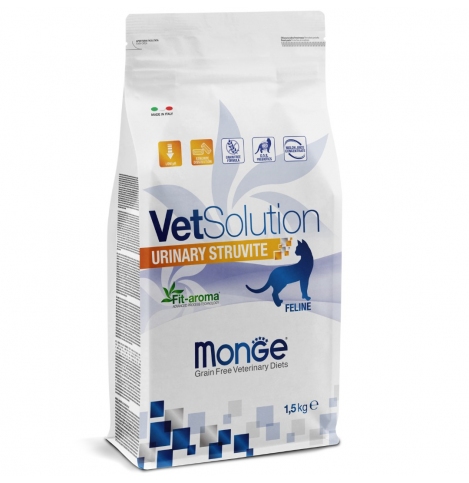 Monge VetSolution Cat Urinary Struvite Уринари Струвит Диетический корм для кошек при заболеваниях мочеполовой системы и струвитном течении МКБ 1,5 кг
