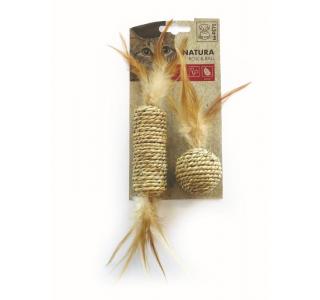 M-PETS игрушка для кошек NATURA ролл и мячик