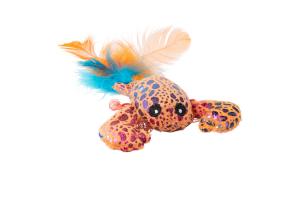 Mr.Kranch Игрушка для кошек для кошек Лобстер плюшевая с кошачьей мятой и перышками 9 см оранжевая