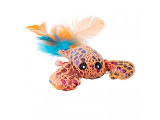 Mr.Kranch Игрушка для кошек для кошек Лобстер плюшевая с кошачьей мятой и перышками 9 см оранжевая