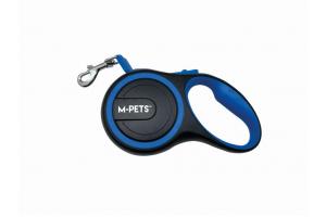 M-PETS поводок-рулетка LIBERTY 5 м, до 20 кг, М, 17.5 x 10.2 x 3.9 см, синий