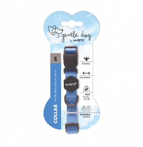 M-PETS ошейник для собак GENTLE DOG S 23-36 см синий